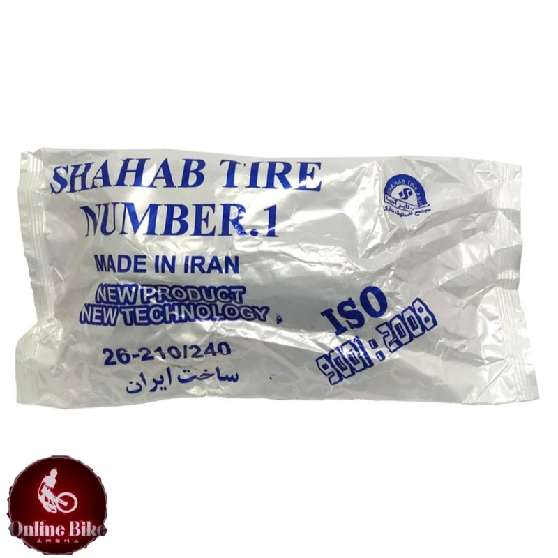 تیوپ دوچرخه شهاب موجود در تمامی سایز ها از 12 تا 29